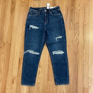 NWT AE Distressed Mom Jeans